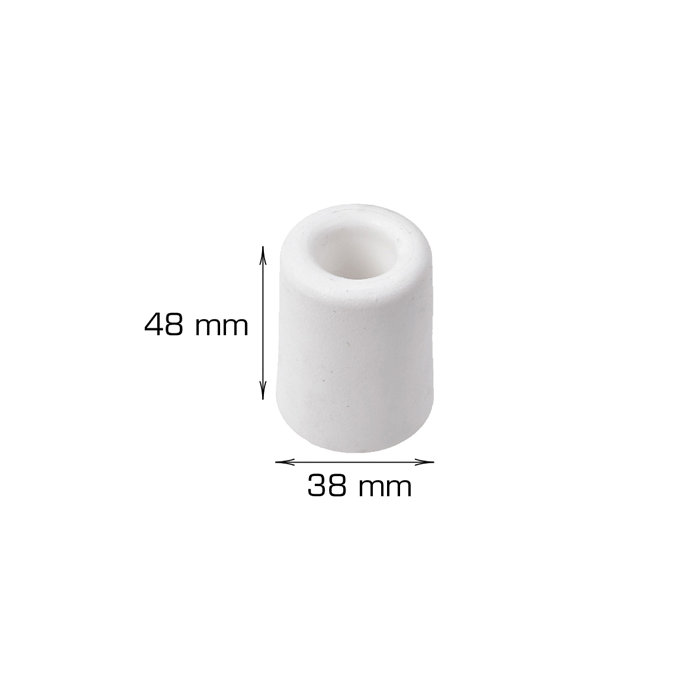 Dørstopper Ø38 x H48 mm hvit plast